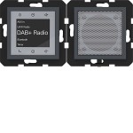 Hager WAN6110AT Radio Touch UP DAB+, Bluetooth m. Lautsprecher,A.x/C.x, anthrazit matt, lackiert 