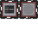 Hager WAN6110C05 Radio Touch UP DAB+, Bluetooth m. Lautsprecher,A.x/C.x, carmin, halbglänzend 