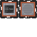 Hager WAN6110C13 Radio Touch UP DAB+, Bluetooth m. Lautsprecher,A.x/C.x, canyon, matt 