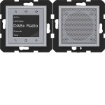 Hager WAN6110TA Radio Touch UP DAB+, Bluetooth mit Lautsprecher, A.x/C.x, titan met, lackiert 