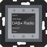 Hager WAN6111AT Radio Touch UP DAB+, Bluetooth, A.x/C.x, anthrazit matt, lackiert 
