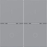 Hager WAN7021TA Abdeckung für Taster, 2fach, EIN/AUS, A.x/C.x, titan metallisch, lackiert 