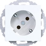 Hager WAS1105WG Steckdose SCHUKO 45°, Steckklemmen, A.x/C.x, lichtweiß glänzend 