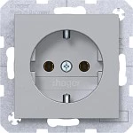 Hager WAS1300TA Steckdose SCHUKO, Schraub-Liftklemmen, A.x/C.x, titan metallisch, lackiert 
