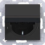 Hager WAS1312BG Steckdose SCHUKO mit Kl.d., Feder, arret., IP44 fähig, SLKL, A/C, n.sw gl 