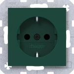 Hager WAS1400C07 Steckdose SCHUKO, erhöhter Berühr.schutz, Schraub-Liftkl., A.x/C.x, jade, hg 