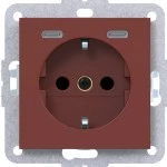 Hager WAS4055C05 Steckdose SCHUKO mit USB Typ C 2fach PD, 20W, A.x/C.x carmin halbglänzend 