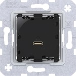 Hager WAS4154 Das USB PD Power Modul 65W, für Serie A.x und C.x mit USB-Buchse Typ C eignet sich zum Laden von mobilen Endgeräten. 