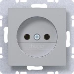Hager WAS5100TA Steckdose ohne Schutzkontakt, Schraubklemmen, A.x/C.x, titan met, lackiert 