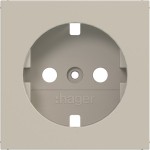 Hager WAS7100C01 Zentralstück für Steckdose SCHUKO, A.x/C.x, sand, matt 