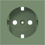 Hager WAS7100C04 Zentralstück für Steckdose SCHUKO, A.x/C.x, aloe, matt 