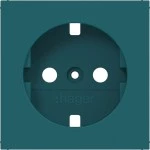 Hager WAS7100C09 Zentralstück für Steckdose SCHUKO, A.x/C.x, azure, matt 