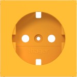 Hager WAS7100C16 Zentralstück für Steckdose SCHUKO, A.x/C.x, saffron, matt 