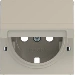 Hager WAS7112C01 ZS Steckd. SCHUKO m. Klappd., Feder, arret., IP44 fähig, A.x/C.x, sand, matt 