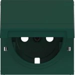 Hager WAS7112C07 ZS Steckd. SCHUKO m. Klappd., Feder, arret., IP44 fähig, A/C, jade, halbglänzend 