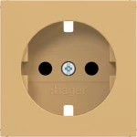 Hager WAS7200C02 Zentralstück für Steckdose SCHUKO, erh. BS, A.x/C.x, hazel, matt 