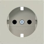 Hager WAS7200C15 Zentralstück für Steckdose SCHUKO, erh. BS, A.x/C.x, pebble, matt 