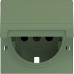 Hager WAS7212C04 ZS Steckd. SCHUKO m. Klappd., Feder, arret., EHBS, IP44 fähig, Ax/Cx, aloe, matt 