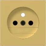 Hager WAS7600C08 Zentralst. f. Steckdose m. Schutzk.stift, erh. BS,A.x/C.x, gold, metallisch 