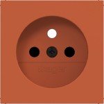 Hager WAS7600C13 Zentralst. f. Steckdose m. Schutzk.stift, erh. BS,A.x/C.x, canyon, matt 