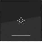 Hager WAW1032BG Wippe 1fach mit Aufdruck Symbol für Licht, klare Linse, A.x/C.x, nachtschwarz gl 