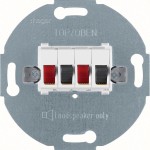 Hager WDF4800PW2 Unterputz Stereo-Lautsprecherdose, Modul-Einsätze polarweiß, matt
