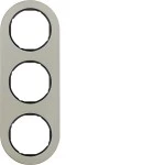 Hager WLD9300STB Rahmen 3fach R.Classic E-Stahl schw geeignet zur Abdeckung von Schaltern oder Steckdosen 