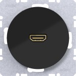 Hager WLF4379BG HDMI Steckdose R.Cl schwarz glänzend 