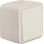Hager WNC020B Hager Taster Schließer Aufputz W.1 in polarweiß mit Schutzart IP55 