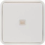 Hager WNT912B Wippe 1fach für Taster BA AP, mit Linse, W.1 IP55, polarweiß 