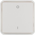 Hager WNT932B Wippe 1fach für Taster BA AP, Bedruckung oben 0/unten 1, W.1 IP55, p.weiß 