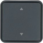 Hager WNT942 Wippe 1fach für Taster BA AP, Bedruckung 2 Pfeile oben/unten, W.1 IP55, grau 