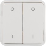 Hager WNT964B Wippe 2fach für Taster BA AP,Bedruckung, oben 0/unten 1, W.1 IP55, polarweiß 