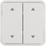 Hager WNT974B Wippe 2fach für Taster BA AP, Bedruckung 2 Pfeile oben/unten, W.1 IP55, p.weiß 