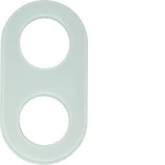 Hager WTD7200GWG Rahmen 2fach Serie Glas polarweiß geeignet zur Abdeckung von Schaltern oder Steckdosen 