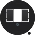Hager WTF4000BG Zentralstück TAE 1930/Glas schwarz