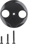 Hager WTF4592BG Zentralstück für Antennen-Steckdose 2Loch 1930/Glas schwarz, glänzend 