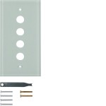 Hager WZD7400GW Glasabdeckplatte 4f. polarweiß System TS