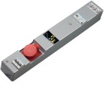 Hager ZAH017L Steckdosenleiste, KVS, 1 x CEE 32A 3p,1 x Platz für Drehstrom-Hutschienenzähler 