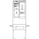 Hager ZAS175BB6 Zähleranschlusssäule 175 universZ 1 Zählerplatz 3-Punkt 4-polig HAK SLS 