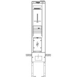 Hager ZAS202EM2 Zähleranschlusssäule 202 universZ 1 Zählerplatz 3-Punkt 5-polig HAK 