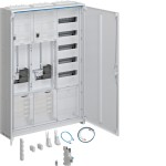 Hager ZB335C25LS Komplettschrank universZ 1100x800x205mm SKII IP44 2 Zählerplätze /VF-5rh/APZ 3-feldig NRM 