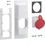 Hager ZY16CEE Steckdosenflansch universZ 1xCEE-Steckdose 16A Verschlussplatte links + rechts 