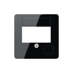 JUNG 169TSW Abdeckung für TAE-Anschlussdosen, 1fach, Thermoplast, 50 x 50 mm, schwarz 