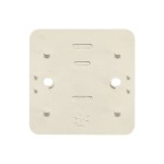 JUNG 328 Bodenplatte 1fach, Thermoplast, AP 600, weiß, senkrechte und waagerechte Montage 