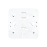 JUNG 328WW Bodenplatte 1fach, Thermoplast, AP 600, alpinweiß, senkrechte und waagerechte Montage 