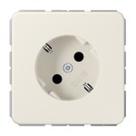 JUNG 520-45 SCHUKO®-Steckdose 45°, 16 A 250 V ~, mit nicht geerdetem Tragring, Duroplast, Serie CD, weiß 