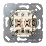 JUNG 532-4U Multi-Switch 2fach (Einsatz), Doppeltaster mit 2 x 2 Schließern (potentialfrei) und Nullstellung 
