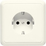 Jung 5520KI SCHUKO Steckdose 16A 250V integrierter erhöhter Berührungsschutz SAFETY+ mit Rahmen Duroplast Serie CD cremeweiß 