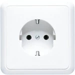 Jung 5520WW SCHUKO Steckdose 16A 250V mit Rahmen Duroplast Serie CD alpinweiß 